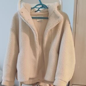 Zara Cream Teddy Jacket